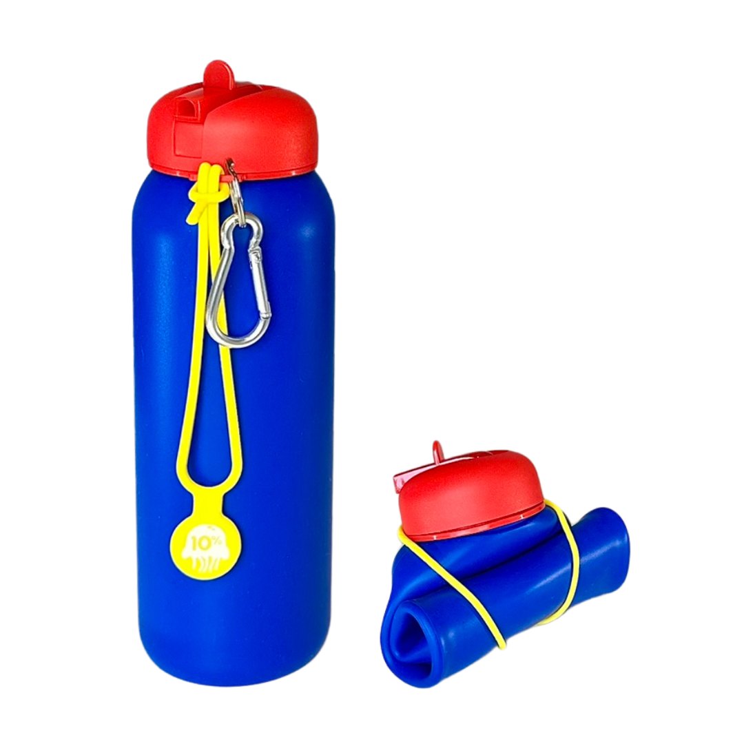 Cobalt, Red + Yellow, Collapsible Bottle